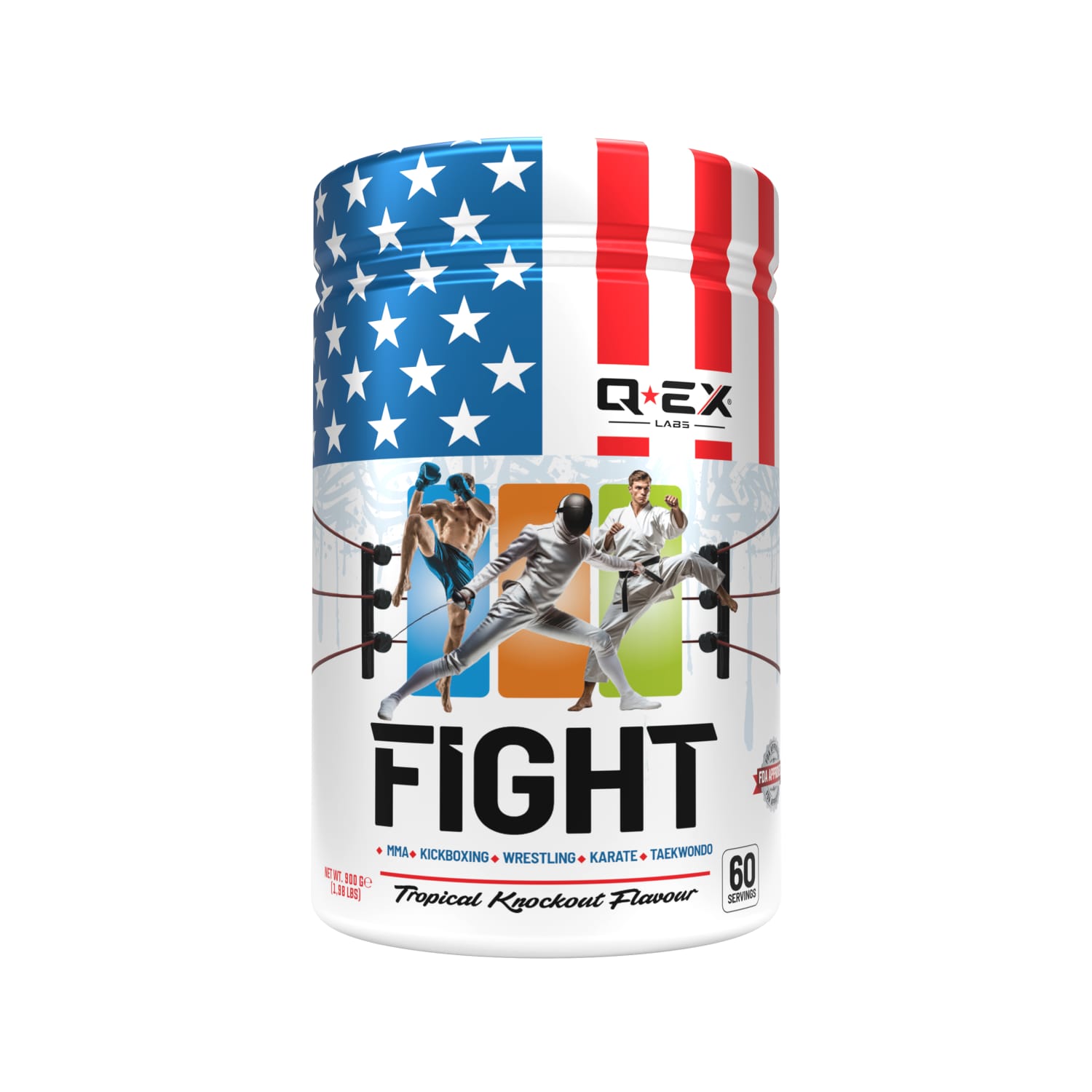 FİGHT Qex Labs Fıght 900 Gr 60 Servis - Görsel 1