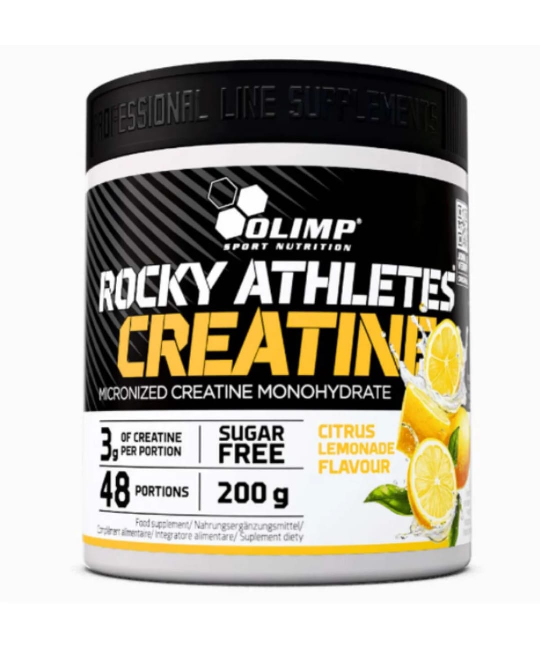 8 Olimp Rocky Athletes Creatine 48 Servis 200GR Cıtrus Lemonade Flavour - Görsel 1